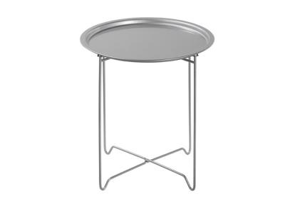 China Round Steel Plate Rattan Garden Table Indoor Outdoor 40x48cm for sale