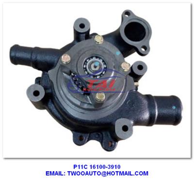 China Truck Cooling Parts Car Power Steering Pump , P11C Water Pump For HINO Bus OEM 16100-3910 for sale