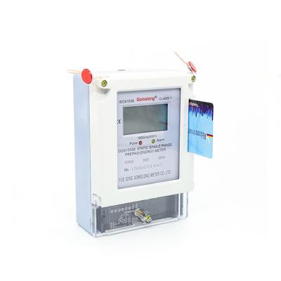 China DDSY5558 Single Phase Electric Kwh Meter Smart Card Electronic Electricity Meter for sale