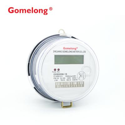 China DDS5558 ANSI Socket 1S 2S 16SMeter Single Phase kwh  Standard  Energy Electricity Meter for sale