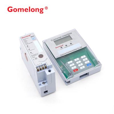 China New Design Machine Grade Single Phase Anti-theft STS Split-type Keypad Din Rail Electricity Meter Kwh for sale