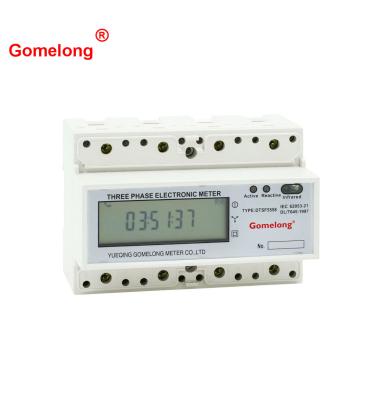 China DTS558 Smart Three Phase LCD Modbus Multil-rated Bidirectional Din Rail Smart Energy Meter for sale