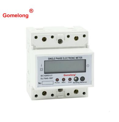 China High Quality Gomelong Single Phase Din Rail Type Modbus Rs485 Wireless Smart Energy Meter for sale