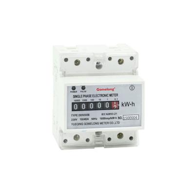 China Top Quality Single Phase Din Rail Kilowatt Hour Meter With Backlight Lcd Display for sale
