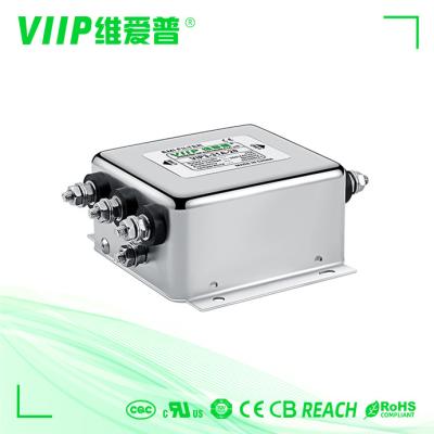 China 50A 3 linha trifásica filtro de EMI Filter 60dB-90dB da fase à venda