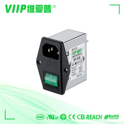 China Metal Case 6A 250V EMI Noise Filter 1500VDC Low Pass EMI Filter for sale