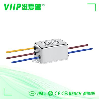 China Medical Equipment EMI Power Line Filter 120V 250V Wire Lead for sale