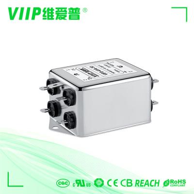 China 1A-200A 250 / 440VAC Screw Connection 3 Phase Power Line Noise Filter Low Pass EMC en venta