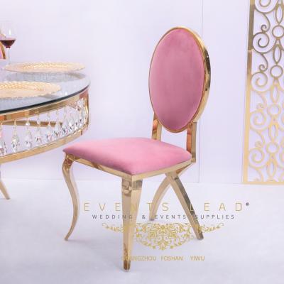 China Modern Attractive Frame Gold Rose Cushion Hot Sale BIANCA Wedding Chairs For Events for sale