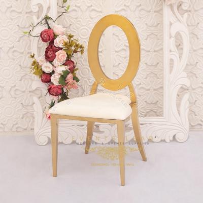 China Modern Oval White Velvet Back Stackable Wedding Event Chairs Luxury Furniture for sale