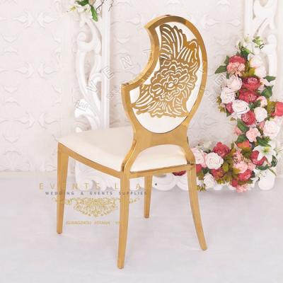 China Modern Half Moon Back With Beautiful Pattern Popular Hotel Accent Banquet Dining Chairs for sale