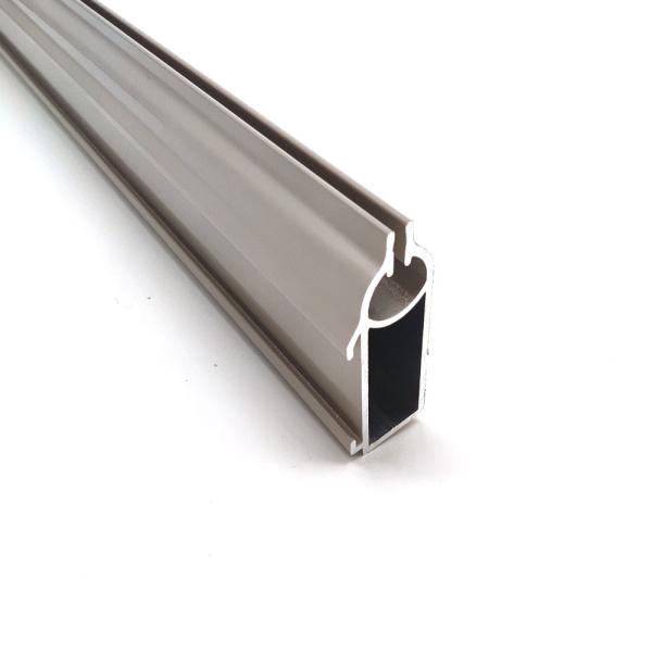 Quality Aluminium Powder Coated White Curtain Track Bottom Rail Profile For Roller Blind for sale