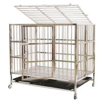 Quality high quality large foldable stainless steel dog cage for sale
