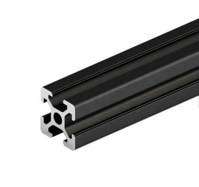 China 6063 black  2020 2040 t slot aluminum extrusion/extruded modular aluminium profile for sale