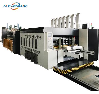 China Impresión del cartón del PLC que ranura la máquina que corta con tintas para la cartulina de 2-11m m en venta