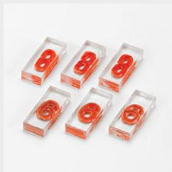 China Acrylic Lead Letters For Xray Markers 17.2x6.8x3.4 Mm Multi Size Can Be Available for sale