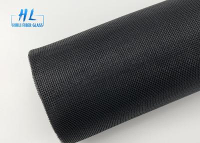 China el PVC de los 48ft*100ft cubrió el color 18*16 del negro de la malla del mosquito de la fibra de vidrio 105g en venta