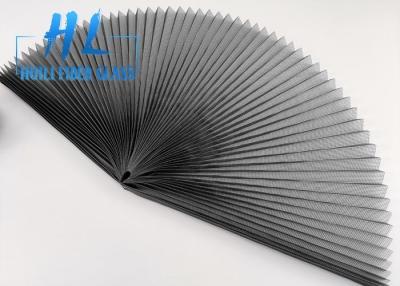 China 80 Gsm Polyester Pleated Mesh Folding Window Screen For Sliding Window And Doors for sale