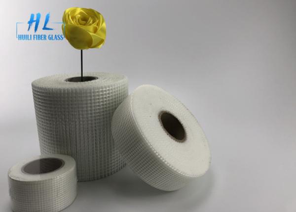 Quality 45mm * 90m White Color Self Adhesive Drywall Tape , Adhesive Fiberglass Mesh for sale