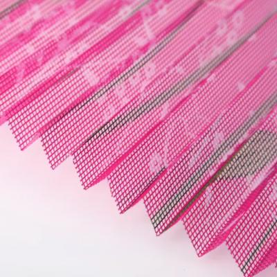 China Polyester Pp Sliding Folding Window Screen Tulip Pink Flower Printed Mesh for sale
