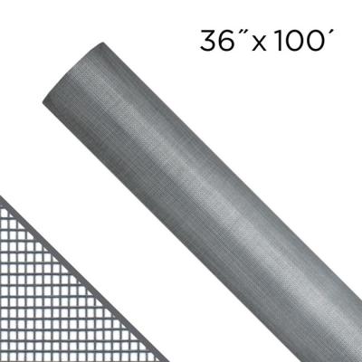 China Pantalla gris cubierta Pvc de la mosca de la armadura llana de la pantalla del insecto de la fibra de vidrio del color para las puertas en venta