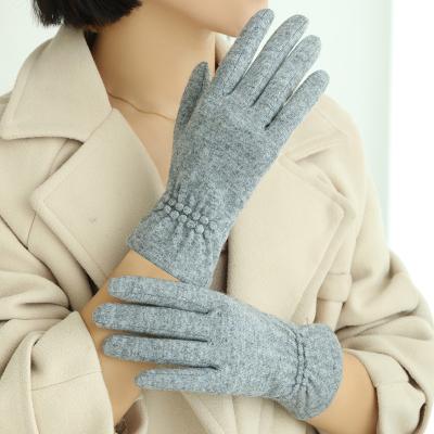China Fashionable Lady Odm Winter Warm Gloves Wear In Outdoor With Wool Knit for sale