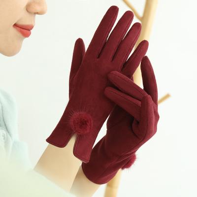 Cina Inverno rosso dei guanti del motociclo di signora di modo tenere i guanti di riciclaggio caldi in vendita