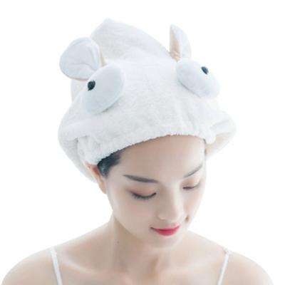 China Turbante micro de la toalla del pelo de la historieta 3D de los rizos antis lindos de los oídos para el pelo largo en venta