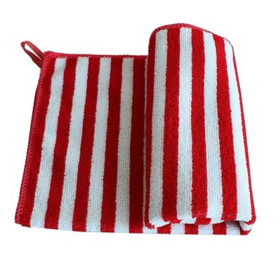 China Custom Striped Terry 800gsm Microfiber Cloth Cleaning 40x40cm for sale