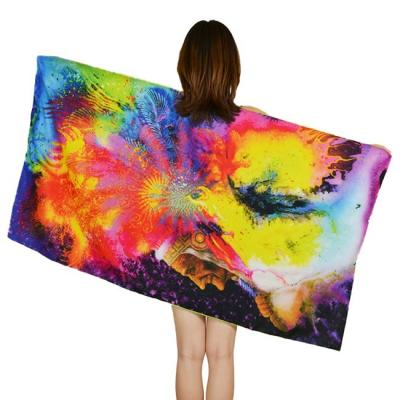 China 40x70 Sand Free Thin Microfiber Beach Towel For Swimming Pool for sale