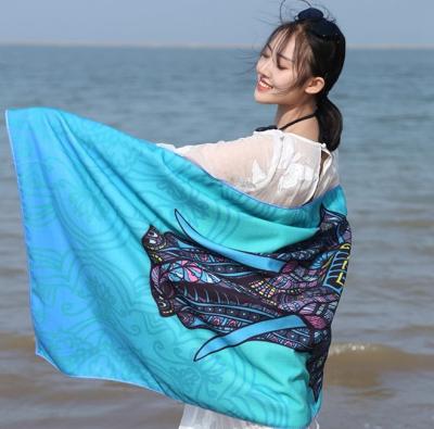 China O elefante personalizou as toalhas de praia 38x71 de Microfiber Sandfree à venda