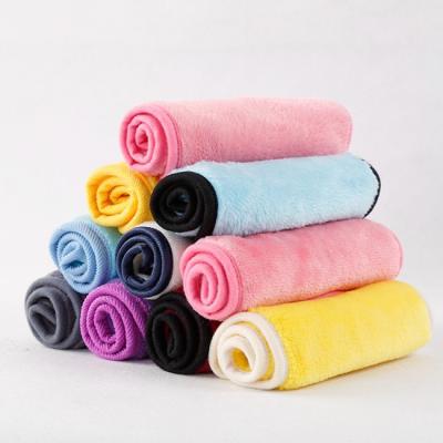 China Embroidery Magic Makeup Eraser Velour Microfiber Cloth For Removing Makeup for sale