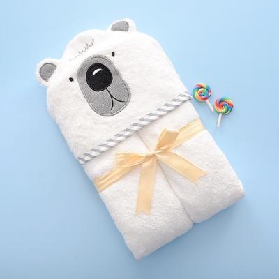 China Skin Friendly Kids Hooded Bear Bathroom Towels 700gsm Bamboo Towels With Bear Ears for sale