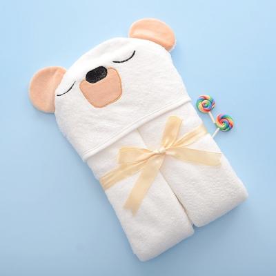 China Custom Printing Newborn Hooded Bath Towel infant wash cloths Gift 600gsm for sale