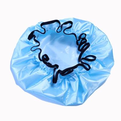 China 12x32cm Bath Waterproof Shower Cap Bonnets Custom Size For Women for sale