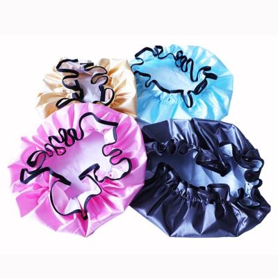 China Multi Color Turban Shower Cap Waterproof Hair Bonnet For Hotel for sale