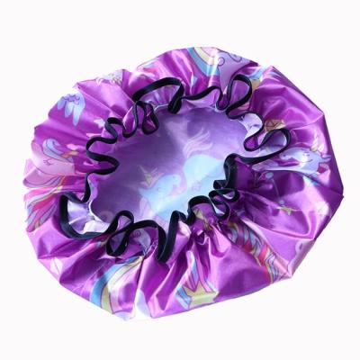 China Durable Biodegradable Terry Cloth Waterproof Shower Cap For Women for sale