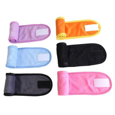 China Soft Blue Pink Black Terry Fluffy Headband Makeup Wrap For Spa Face Cleansing for sale