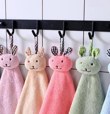 China Square Bunny Hanging Hand Kitchen Wipe Cloth Towel Ultra Soft for sale