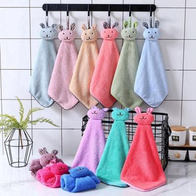 China ODM Organic Hanging Tea Towels Kitchen Hand Towel With Hanging Loop for sale