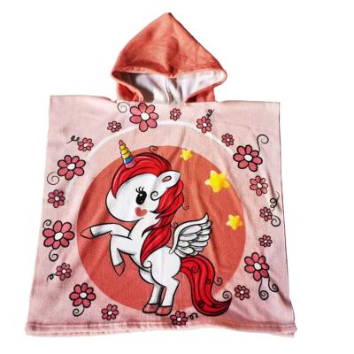 Китай Дети пляжного полотенца с капюшоном 24x48» Microfiber плавают печатание шелковой ширмы продается