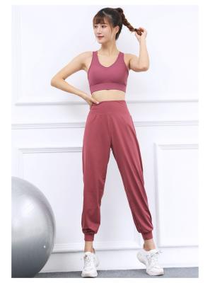 China                  Back Cross Sweatpants Women′s Loose Pants Girdle Feet Quick Dry Running Fitness Pants Fall Thin High-Waisted Yoga Pants              for sale