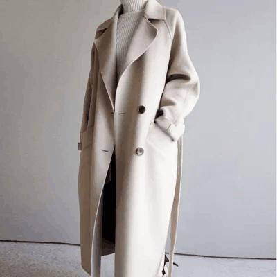 China Autumn Winter Puffer Down Coat Korean Loose Wool Coat For Ladies for sale