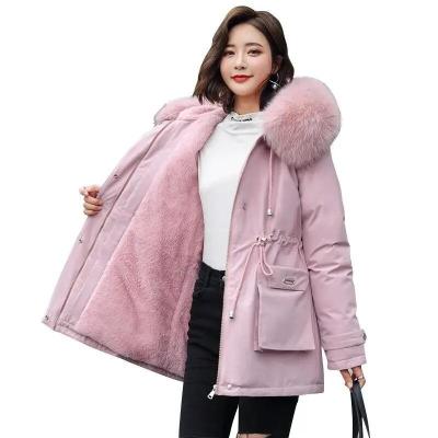China Custom Size Long Puffer Coat Loose Form Long Hooded Parkas Winter Jacket for sale