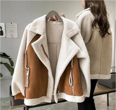 China Fashion Puffer Down Coat Winter Fleece Fur Aviator Jacket For Women for sale