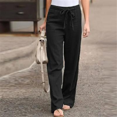 China Fashion All Match  Blue Casual Pants Summer Wide Leg Trousers for sale