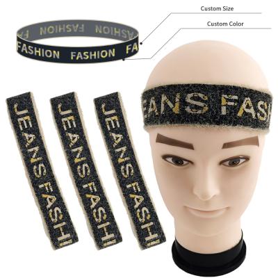 China wholesale elastic custom color logo and width promotion sports headband wholesale athletic solid for sale