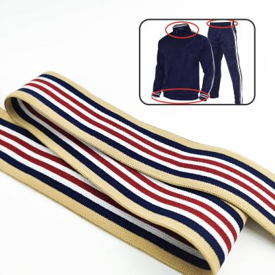 China Free sample manufacturer custom logo width polyester elastic band for tracksuit for sale
