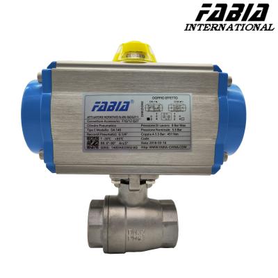 China Stainless Steel Pneumatic Ball Valve Air Actuated Two Way Internal  Tooth for sale