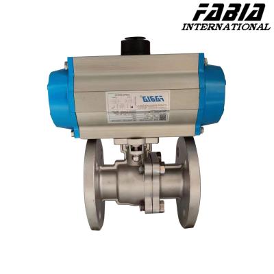 China Easy-To-Maintain Pneumatic Two-Piece Flanged Ball Valve for sale